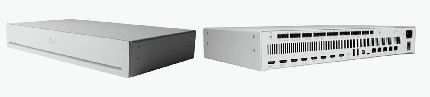 Cisco CS-CODEC-PRO-MM-K9 | 4K room codec | 4x HDMI in, 3x HDMI out | 8x mic-in, line I/O | H.265/H.264, 1080p60, 2160p30 | multi-camera, 3-screen | SIP/Webex, GigE | Customized model (MM-K9)