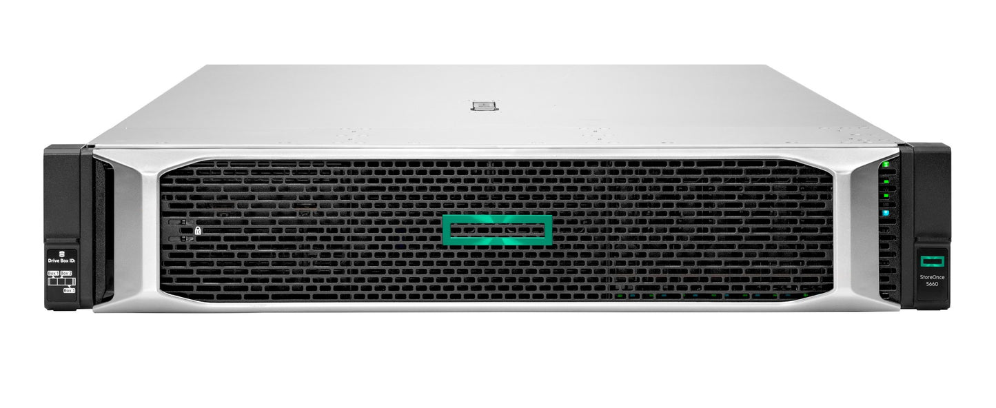 Aruba R6U04A silver server rack with black mesh panel and green logo