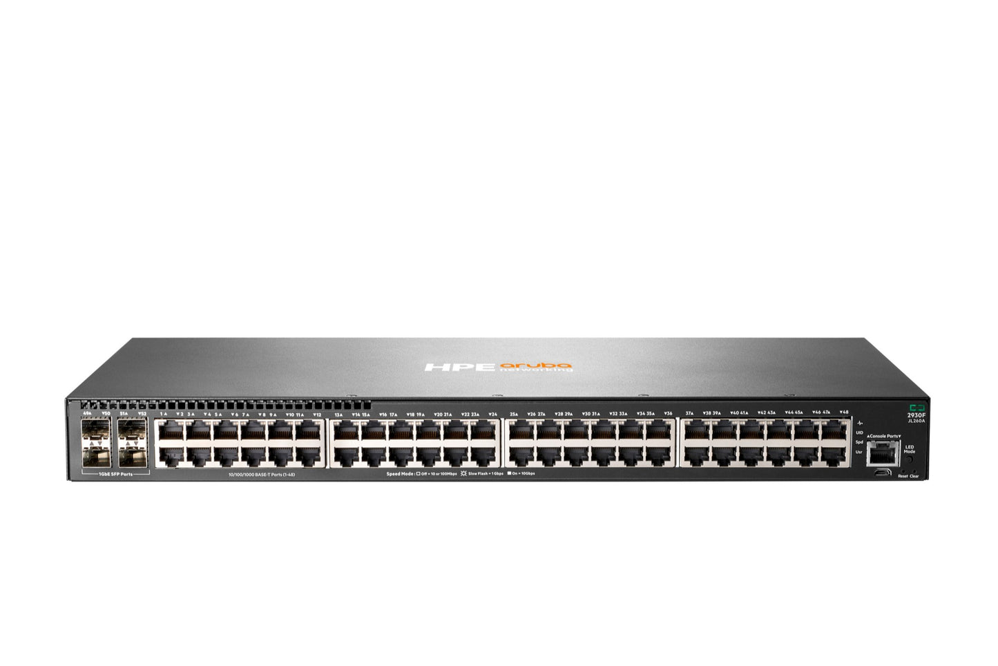 Aruba JL260A | 48x 1G | non-PoE | 4x 1G SFP uplinks | L3 static/RIP, standard (no subscription)