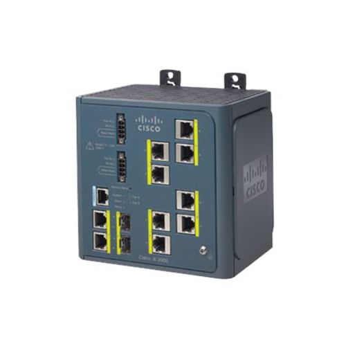 Cisco IE-3000-8TC 8-port L2 industrial Ethernet switch with yellow black accents