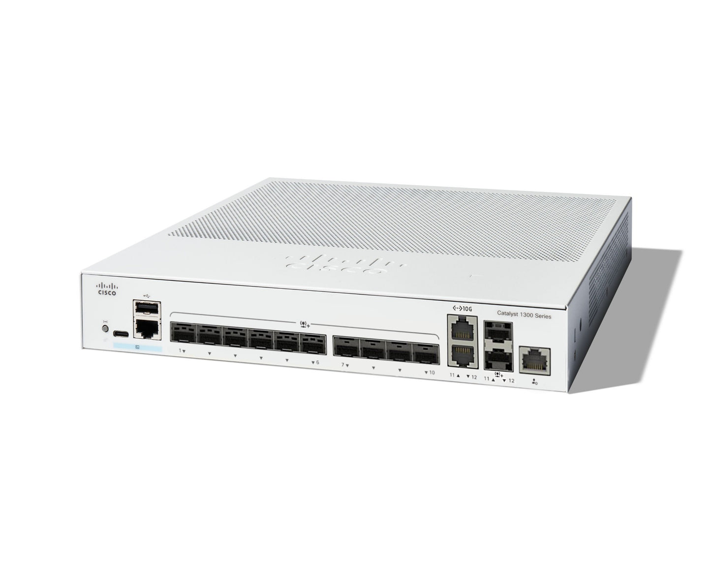 Cisco C1300-12XS | 12x 10G SFP+ | Non‑PoE | 2x 10G shared uplinks | L2/L3 Smart (no license)
