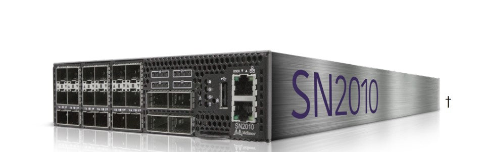 NVIDIA MSN2010-CB2RC | 18x10/25G SFP28 access, 4x40/100G QSFP28 uplinks, non-PoE, NOS: Cumulus