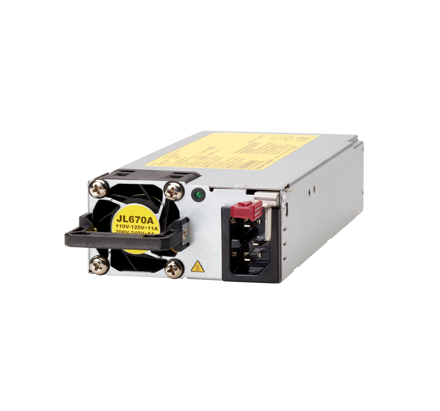 HPE JL670A AC PSU module with yellow black labels hot-swap