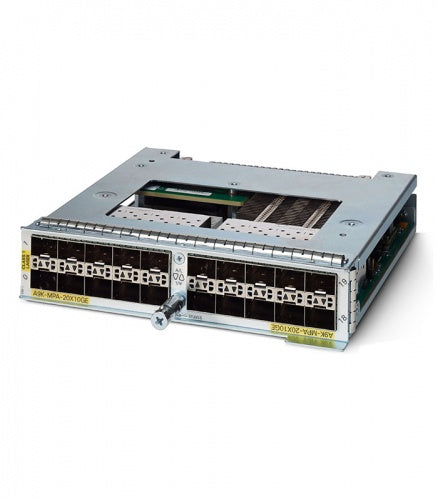 Cisco A9K-MPA-20X10G-FC silver server rack with 20x10GbE SFP+ ports