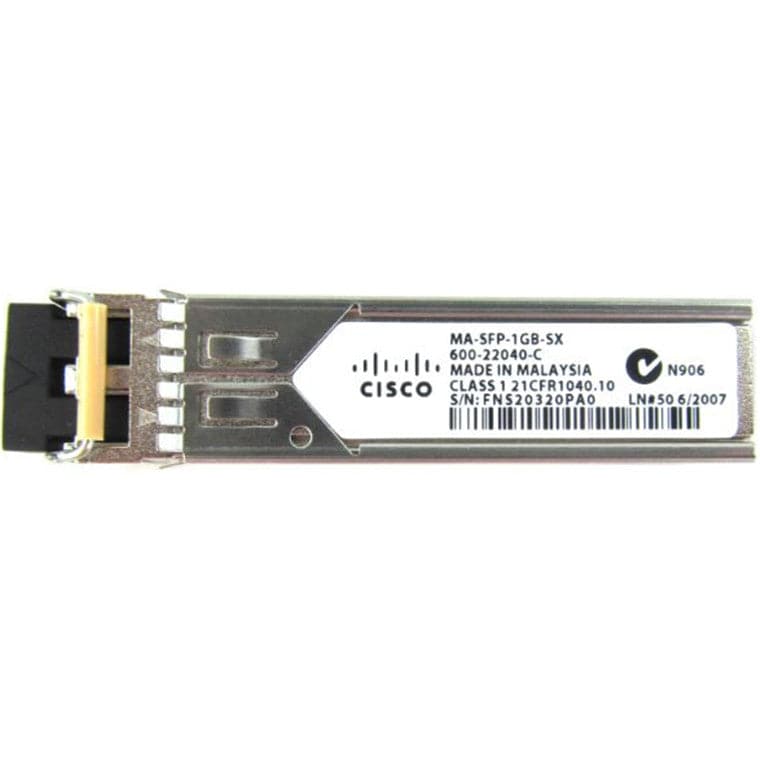 Meraki MA-SFP-1GB-SX | 1GbE SFP | 1000BASE-SX | MMF 850nm | 550m | LC