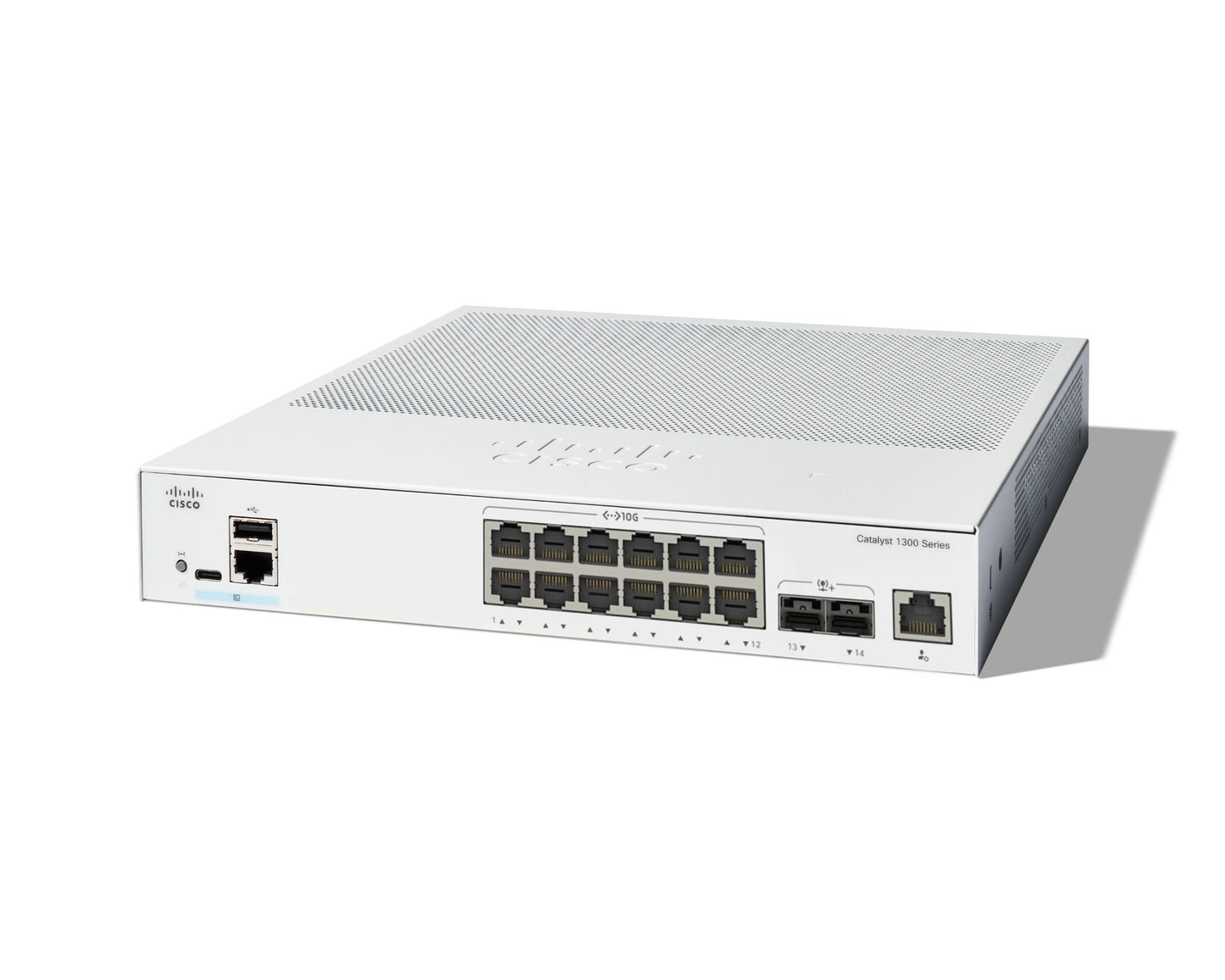 Cisco C1300-12XT-2X | 12x10GBase-T, No PoE, 2x10G SFP+ uplinks, L2/L3 managed (license-free)