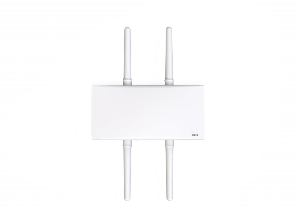 Meraki MR76-HW | Outdoor AP | Wi-Fi 6 (802.11ax) | Dual-band 2.4/5 GHz | 2x2:2 | 1.7 Gbps aggregate | PoE 802.3af | IP67 | External N-type antennas