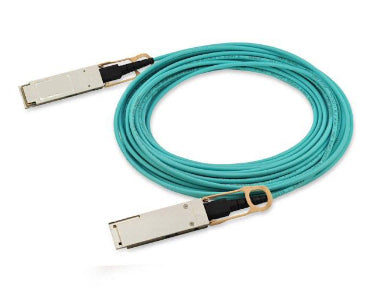 Aruba R0Z27A 100G QSFP28 AOC cable, 7m teal braided fiber with gold connectors
