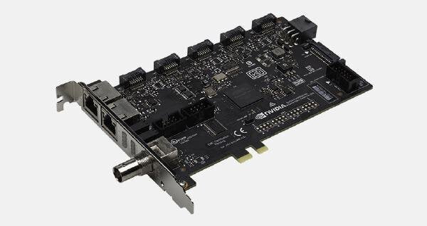 NVIDIA Sync II Frame Lock/Genlock Board for RTX GPUs with black PCIe design
