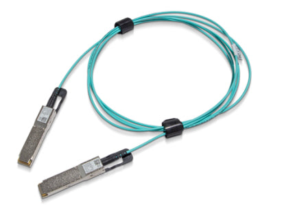 NVIDIA 980-9I447-00H050 200G QSFP56 AOC teal fiber optic cable 50m