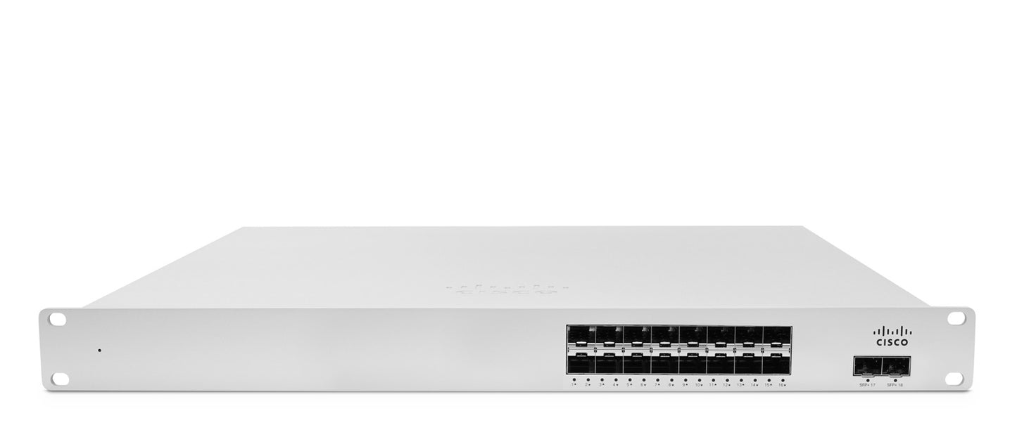 Meraki MS410-16-HW | MS410-16 Cld-Mngd 16x GigE SFP Switch
