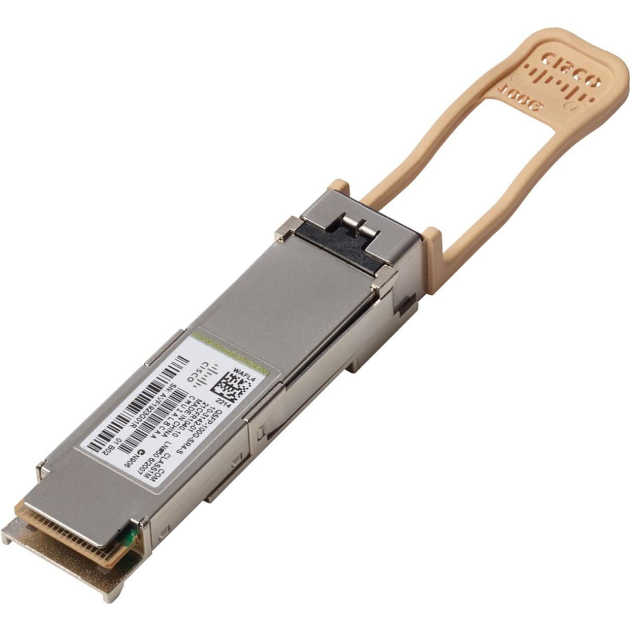 Cisco QSFP-100G-SR4-S | 100G QSFP28 | 100GBASE-SR4 | 850nm | OM3 70m / OM4 100m | MPO-12 | 0–70C