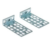 Silver Kreg shelf bracket with holes for adjustable rack mounting