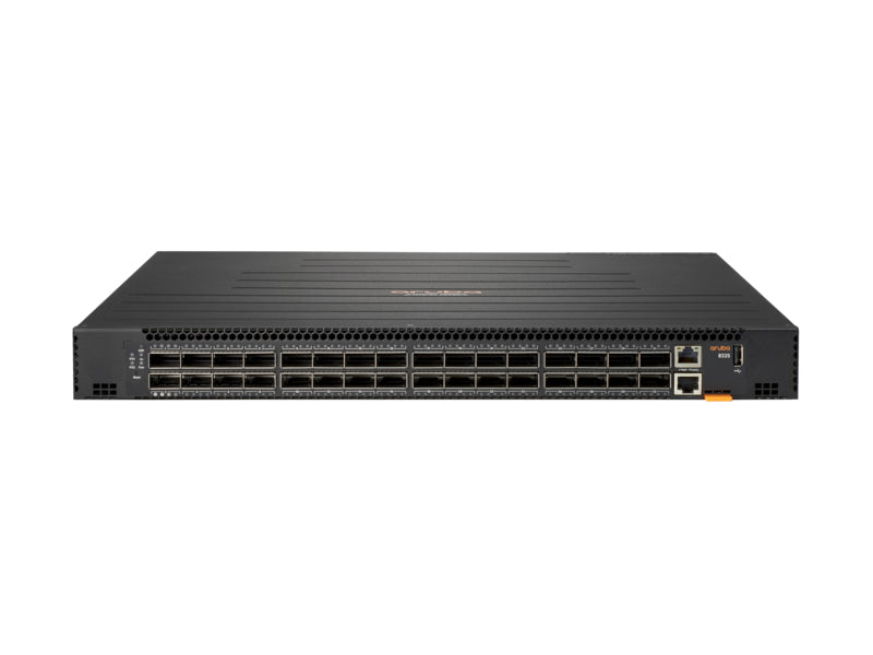 Aruba JL627A#ABG | 32x100G QSFP28 (QSFP+ compatible), No PoE, uplinks n/a, L3, Back-to-Front airflow, 2x PSU, 6x fans