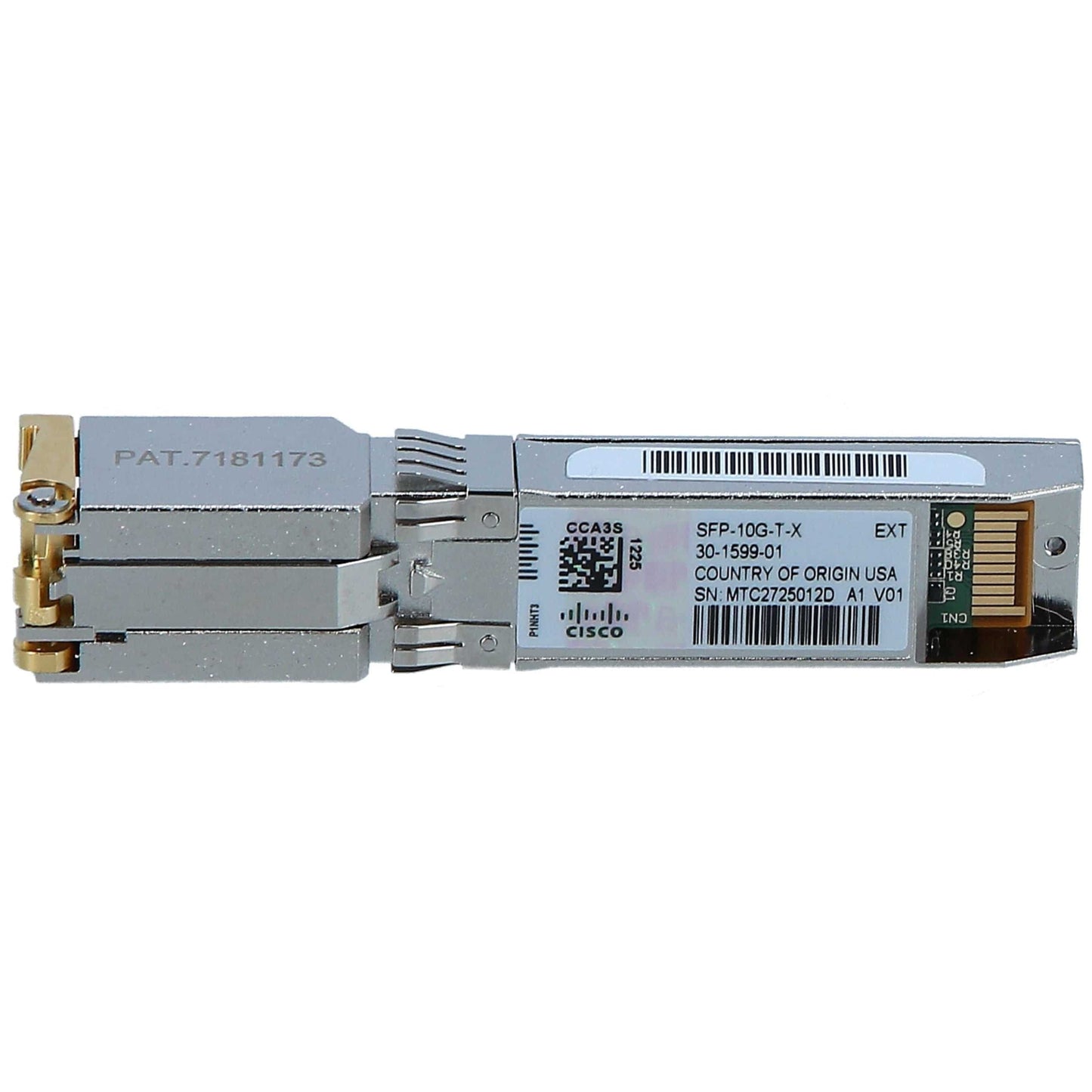 Cisco SFP-10G-T-X | 10Gb SFP+ | 10GBASE-T | RJ-45 | 30 m over Cat6a/7 | Hot‑swappable
