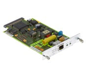 Cisco SM25-BRI-U ISDN BRI-U adapter with black green circuit board and ethernet port