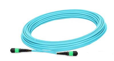 NVIDIA 980-9I57Y-00N050 MMF MPO-12 APC trunk cable, 50m, 200G, blue fiber optics