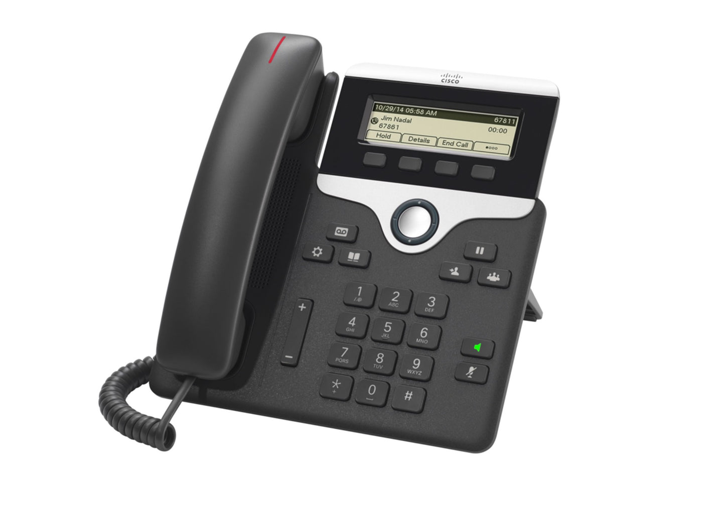 Cisco CP-7811-K9 | VOIP Desk Phone | 1 line | 3.2in greyscale display | PoE Class 1 | 10/100 Ethernet | Speakerphone