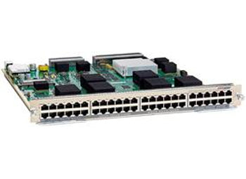 Cisco C6800-48P-TX | 48x 10/100/1000 RJ-45 | PoE+ (802.3at) | uplinks: via chassis fabric | tier: Standard (DFC4)