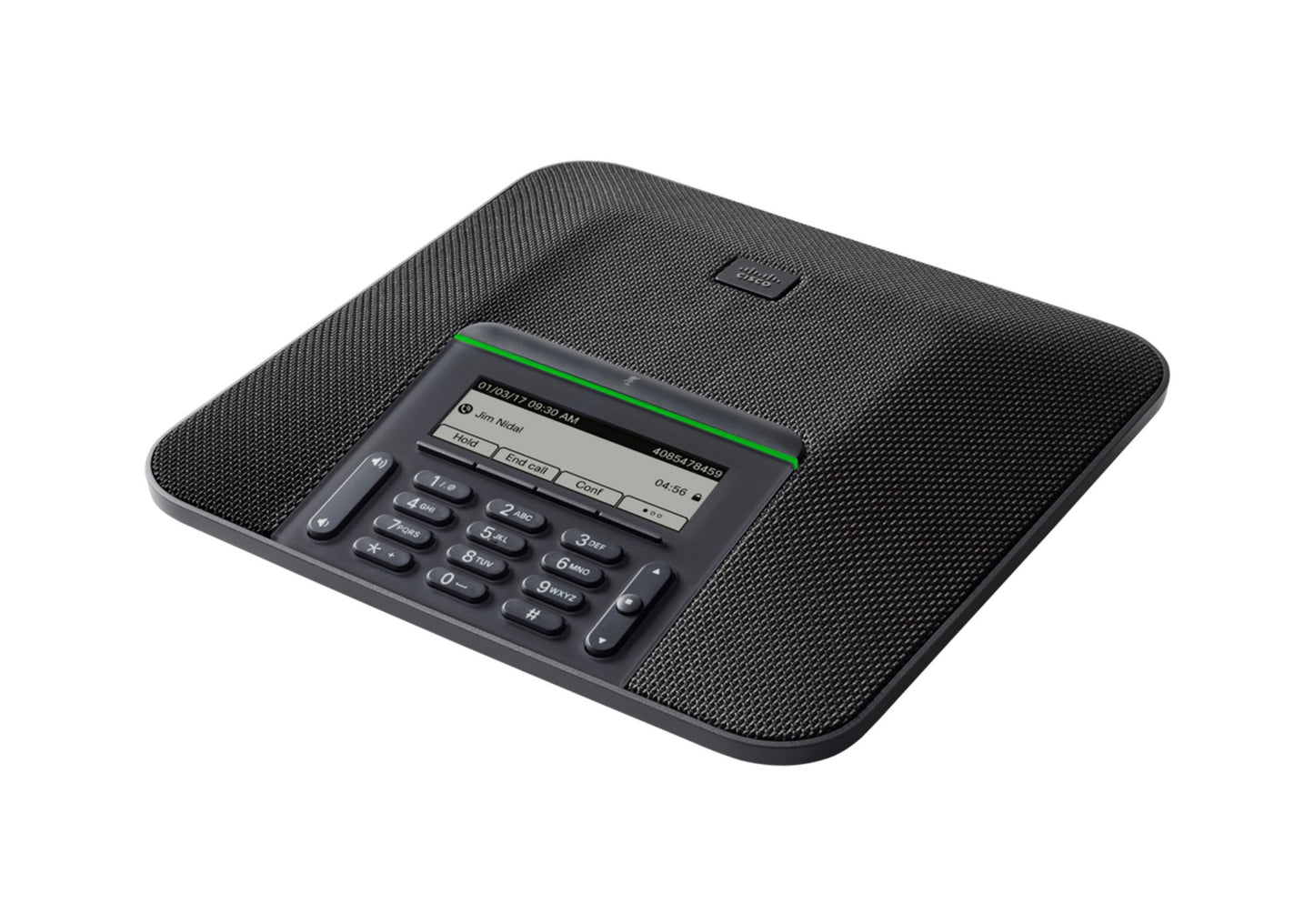 Cisco CP-7832-3PCC-K9 | Small-room SIP conference phone (MPP), 360° mics, 3.4in mono LCD, 10/100 Ethernet, PoE Class 2, 1 line