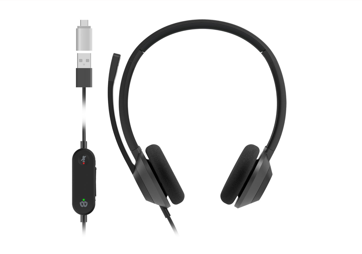 Cisco HS-W-322-C-USBC wired dual-ear USB-C headset with noise-cancel mic