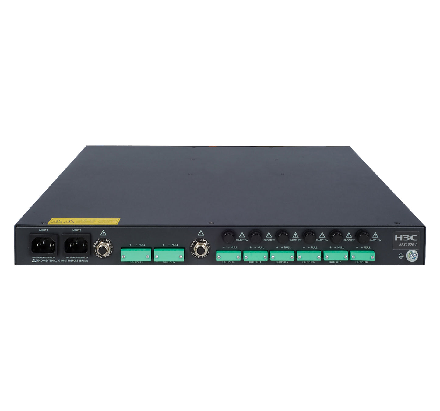 HPE JG136A#ABG black H3C switch with green ports and silver connectors