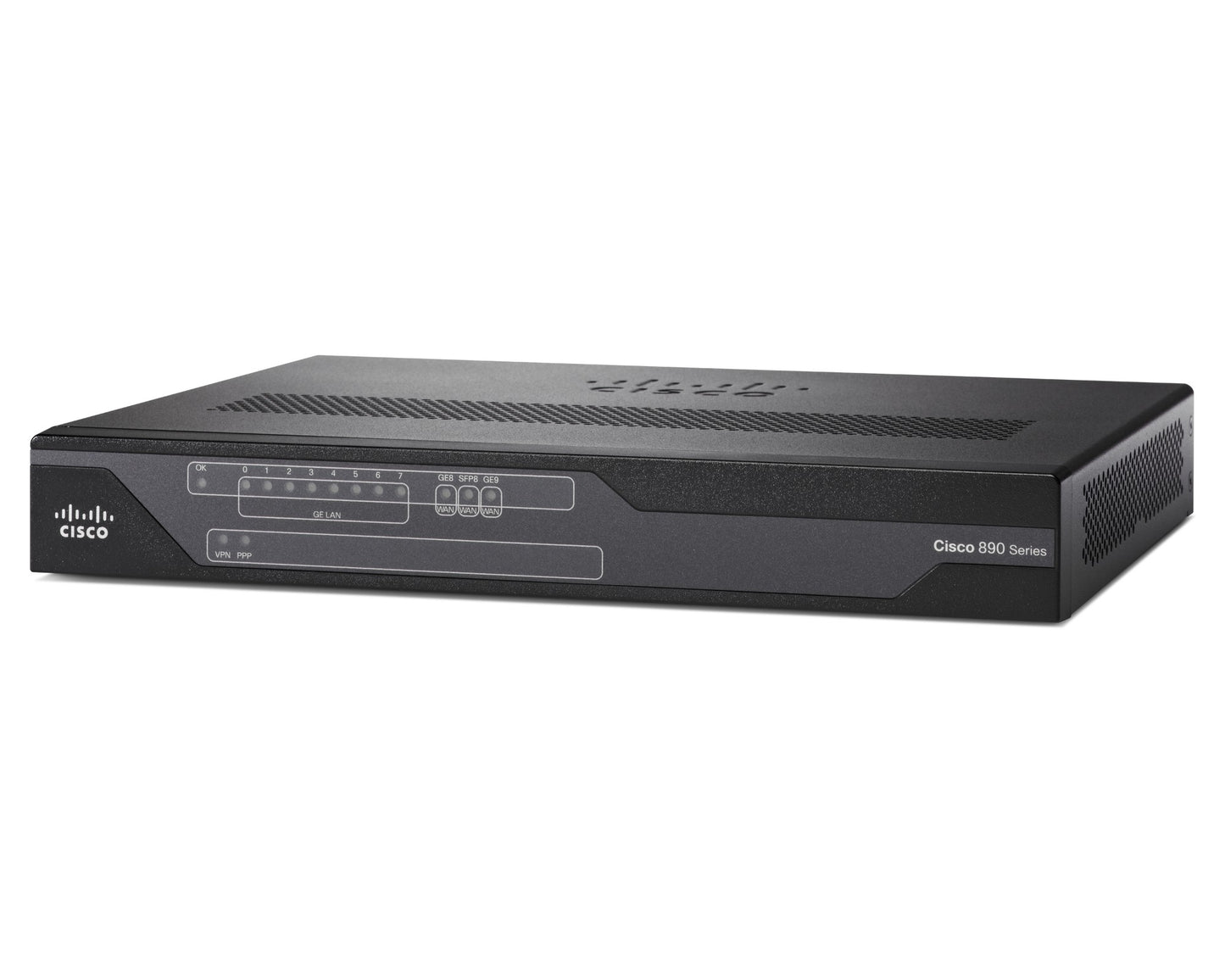 Cisco C892FSP-K9 ISR router in black with silver accents