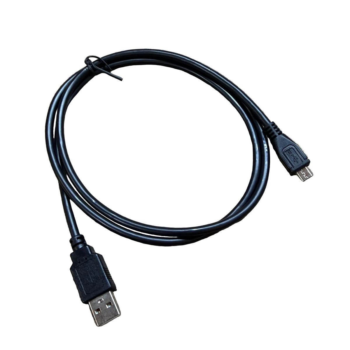 Black usb-a to usb micro-b console cable with molded connectors and coiled design for durable connectivity