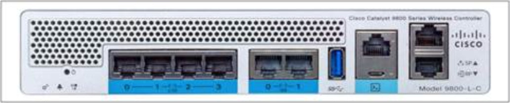 Cisco C9800-L-C-K9 | Fixed WLAN controller | 1GbE RJ45 access + 10GbE SFP+ uplinks | up to 250 APs/5,000 clients | HA SSO | DNA Essentials/Advantage