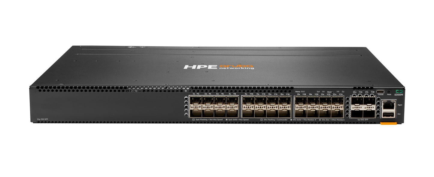 Aruba JL658A | 24x10G SFP+ access, 4x50G SFP56 uplinks, No PoE, L3, 1U