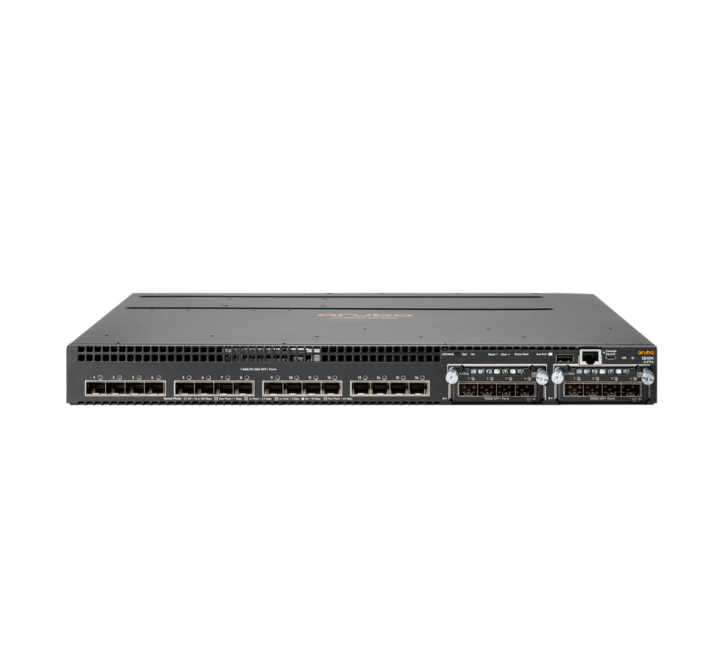 Aruba JL430A#ABG | 24x 1/10G SFP+ | PoE: None | Uplinks: up to 2x 40G QSFP+ (optional) | Base L3
