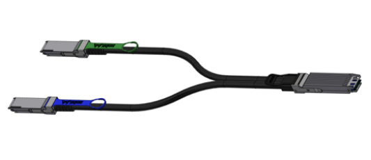 NVIDIA 980-9I46L-00H002 | 400G AOC | OSFP to 2x QSFP56 | 850nm MMF | 2m | 2x200G breakout | InfiniBand NDR/HDR, 400GBASE-AOC