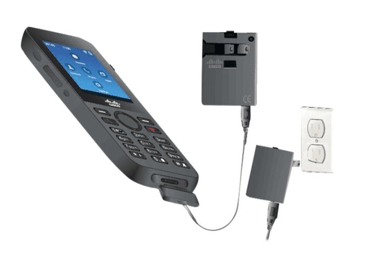 Zebra MC3200 barcode scanner in Cisco 8821 wall-mount kit