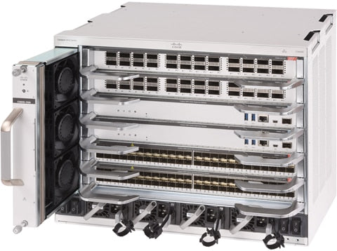 Cisco C9606R 6-slot chassis in 9306 switch rack