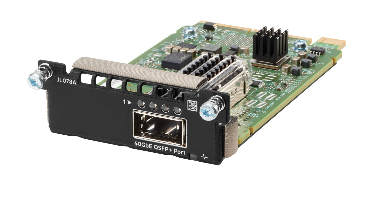 Aruba JL078A | 1x 40GbE QSFP+ module, adds 40G uplink/stacking for 3810M/2930M