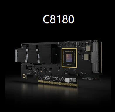 NVIDIA HHHL PCIe SuperNIC with black gold circuit board and central processor