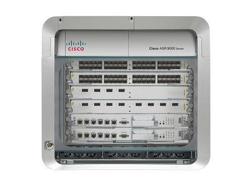 Cisco ASR-9912-DC 12-slot modular router chassis in silver and black with ports