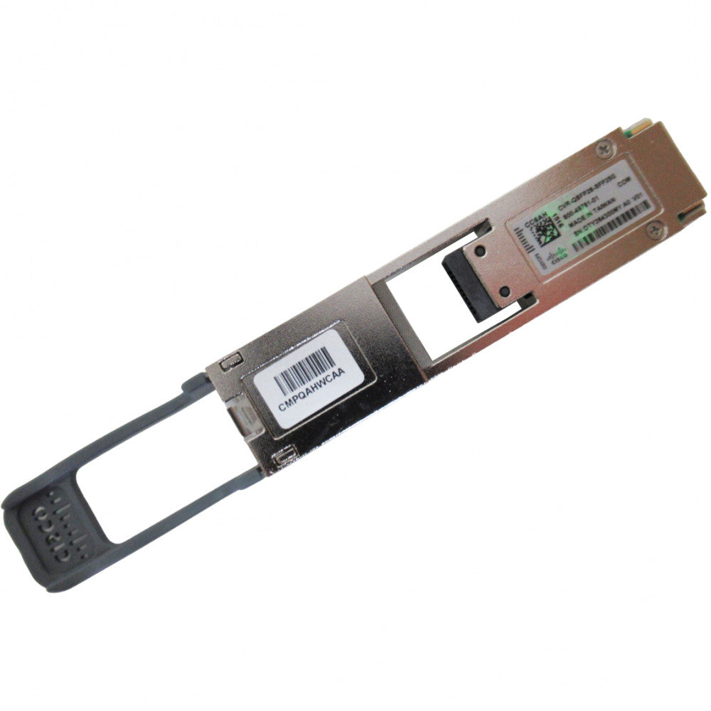 Cisco CVR-QSFP28-SFP25G | 25G adapter | QSFP28 to SFP28 (QSA28) | 25GbE pass-through | wavelength/reach: per SFP28 | connector: per SFP28