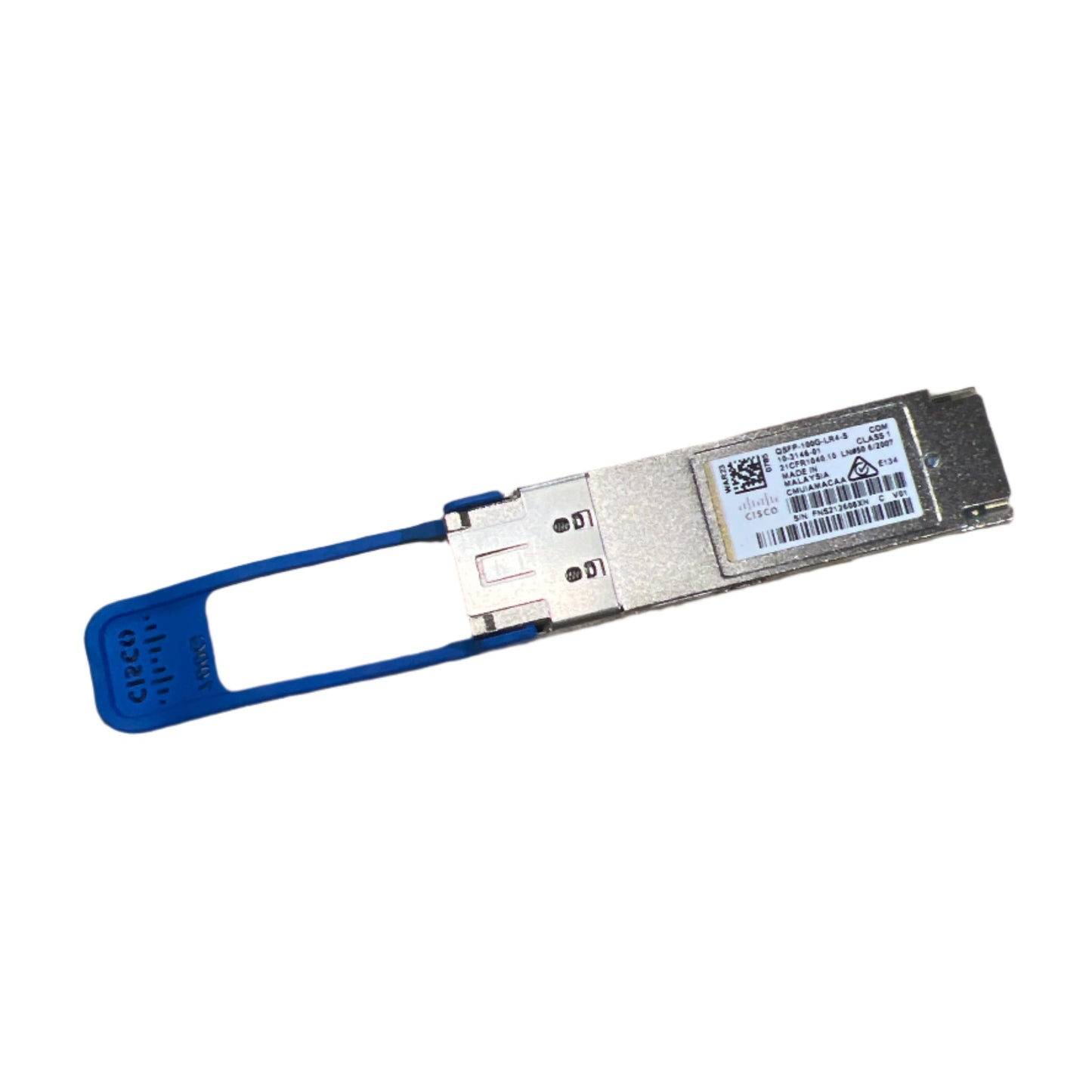 Cisco QSFP-100G-LR4-S | 100G QSFP28, 100GBASE-LR4, 1295–1309 nm LAN-WDM, 10 km SMF, Duplex LC, Std Temp