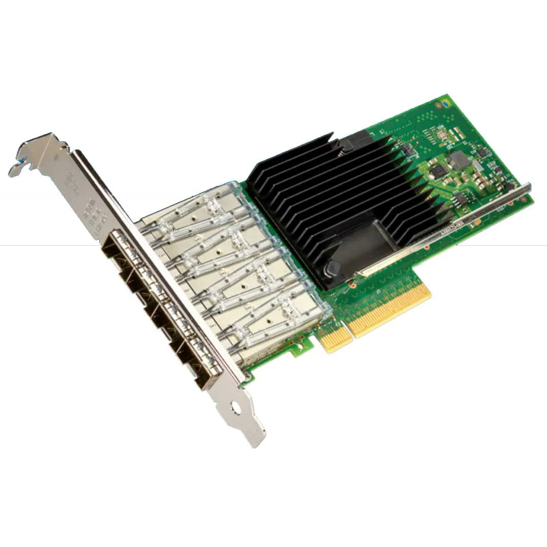 Cisco UCSC-PCIEIQ10GF-D 4-port 10Gb SFP+ PCIe NIC with green PCB