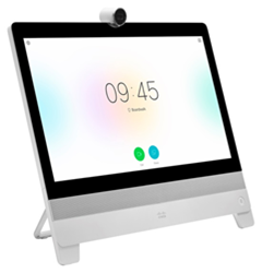 Cisco CS-DX80-K9 | 23-inch FHD touch all-in-one video endpoint, 1080p camera, dual mic + stereo speakers, HDMI in for content, 1x GbE, 802.11a/b/g/n Wi‑Fi, Bluetooth, USB, SIP/Webex registration