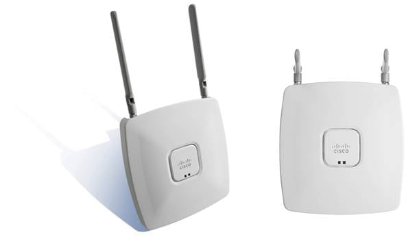Cisco Aironet 1520i white access point with dual antennas