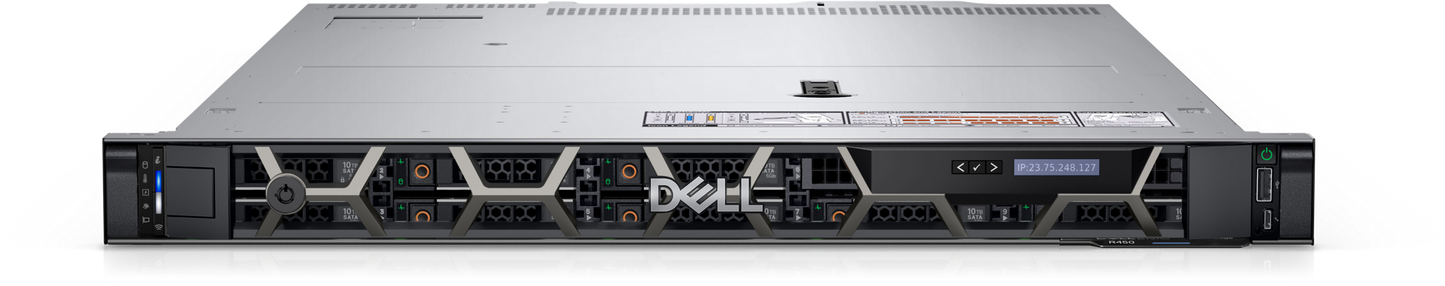 Dell R450 | 1U dual-socket, 3rd Gen Xeon, PCIe Gen4, up to 8x 2.5" or 4x 3.5" bays, iDRAC9