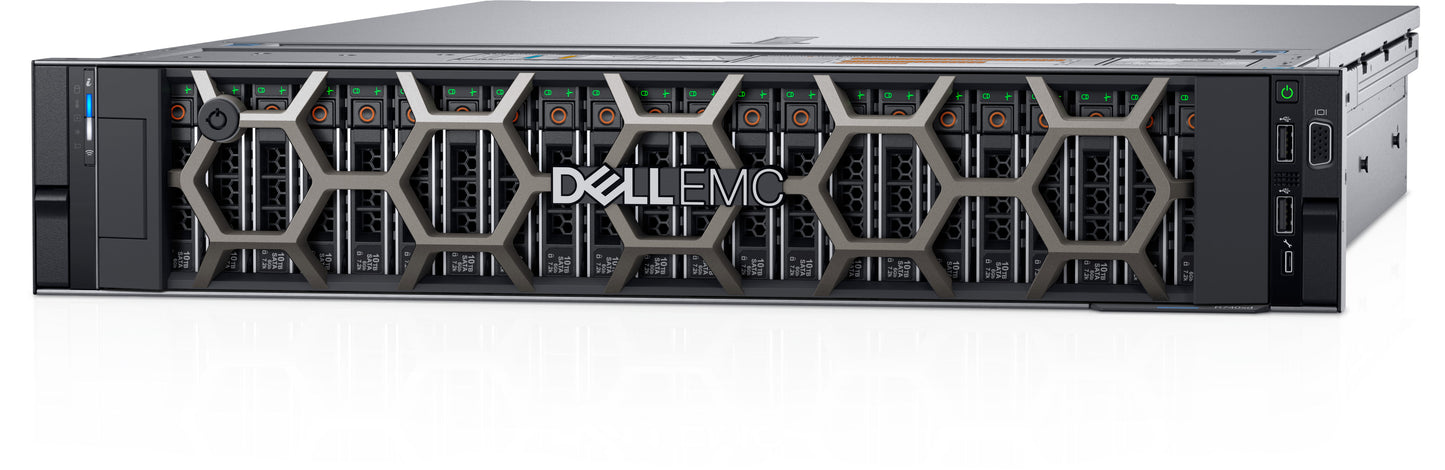 Dell R740xd | 2U rack | dual Xeon Scalable (1st/2nd Gen) | up to 24x 2.5in or 12x 3.5in bays, up to 12x NVMe | up to 3TB DDR4 (24 DIMMs) | PERC H740P RAID | iDRAC9 | up to 8x PCIe Gen3 | dual hot-plug PSUs