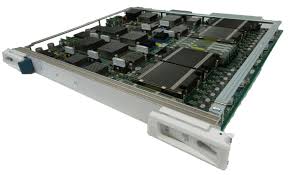 Cisco ASR55-DPC2-K9 DPC2 card with silver rack, black components, green PCB