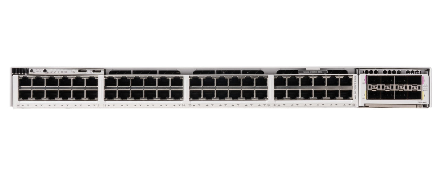 Cisco C9350-48U | 48x1G UPoE (60W/port), 4x1/10G modular uplinks, license: Essentials/Advantage