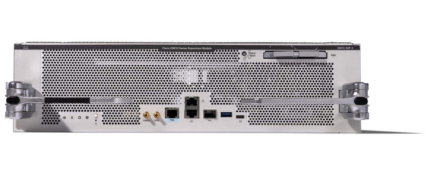 Cisco C9610-SUP-3 Gen 3 supervisor module in silver server rack