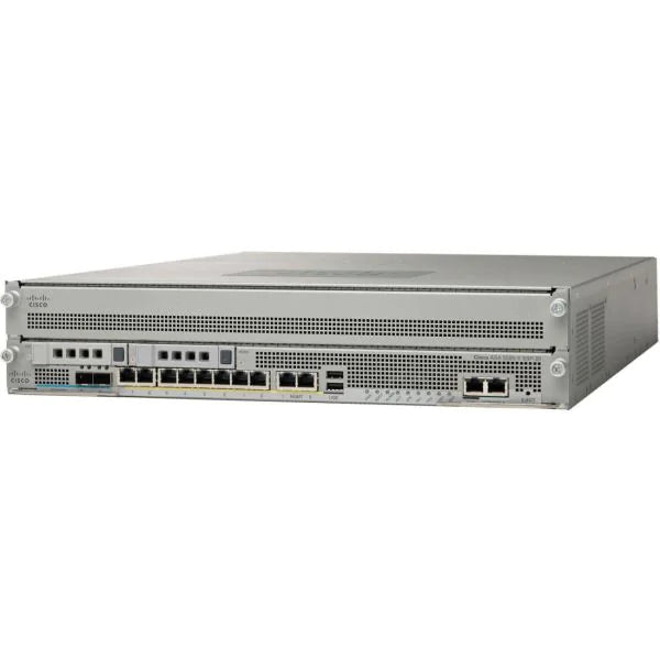 Cisco ASA5585-S60P60-K9 | Firewall SSP-60 + IPS SSP-60 | 6x 1GbE + 4x 10GbE SFP+ uplinks + 2x 1GbE mgmt | 10,000 IPsec peers, 2 SSL VPN | Dual AC PSU | Crypto: 3DES/AES