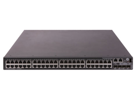 HPE JH326A 48-port 1G PoE+ black switch with 4x 10G SFP+ uplinks