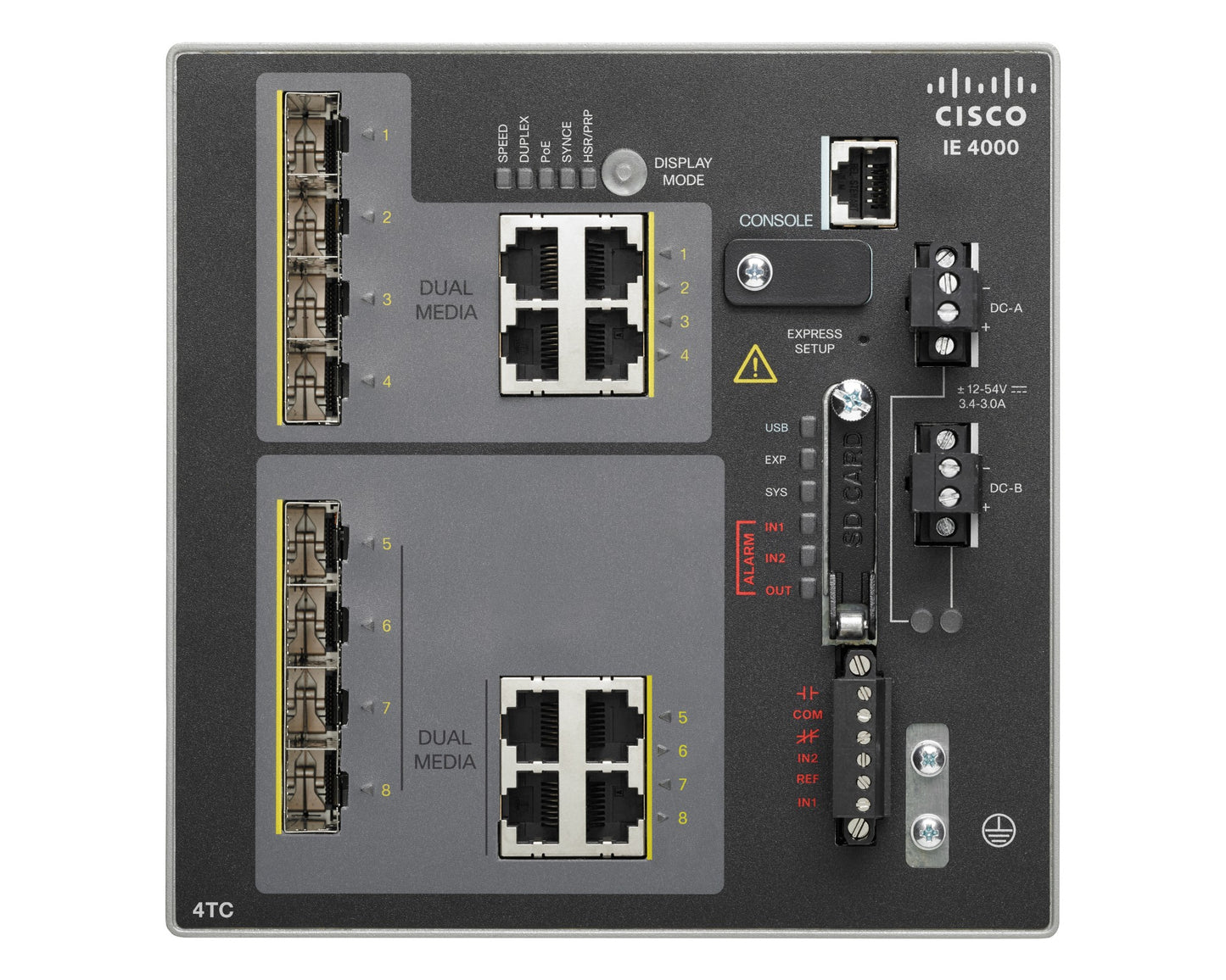 Cisco IE-4000-4TC4G-E | 4xFE combo access | 4x1G combo uplinks | L2/L3 | IP Base